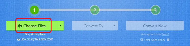 ファイルを選択 Zamzar