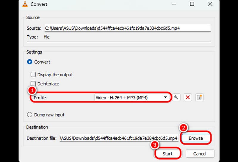 GifをMp4に変換 VLC