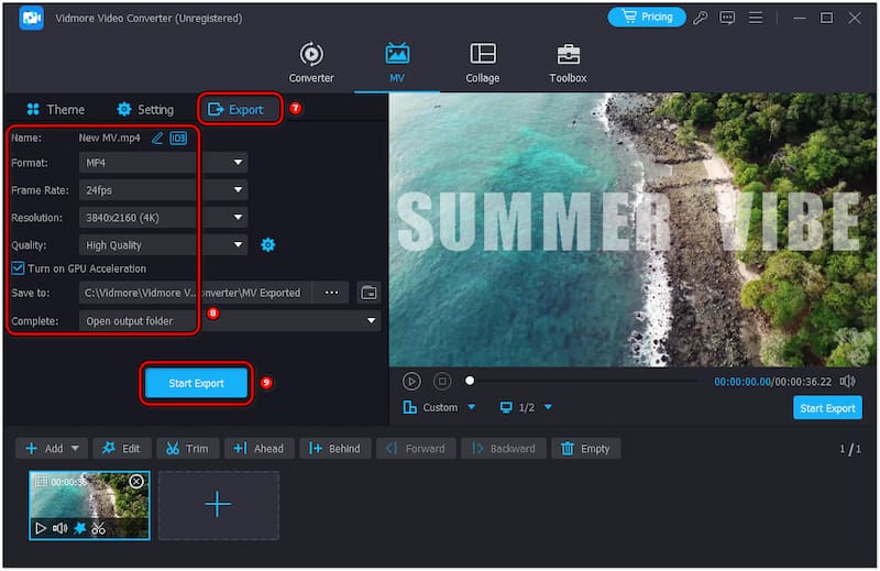 字幕付き動画を書き出す
