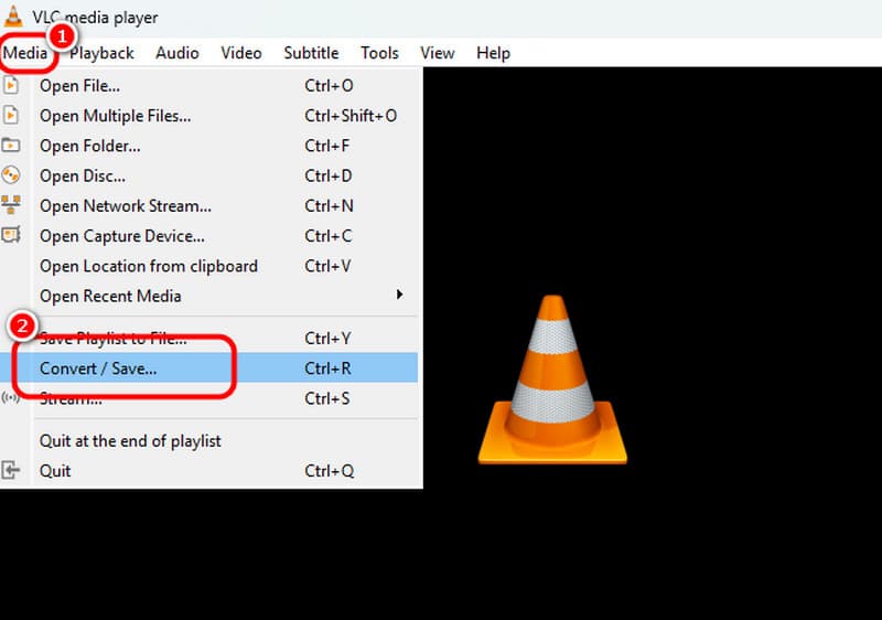 VLC「メディア変換 保存」