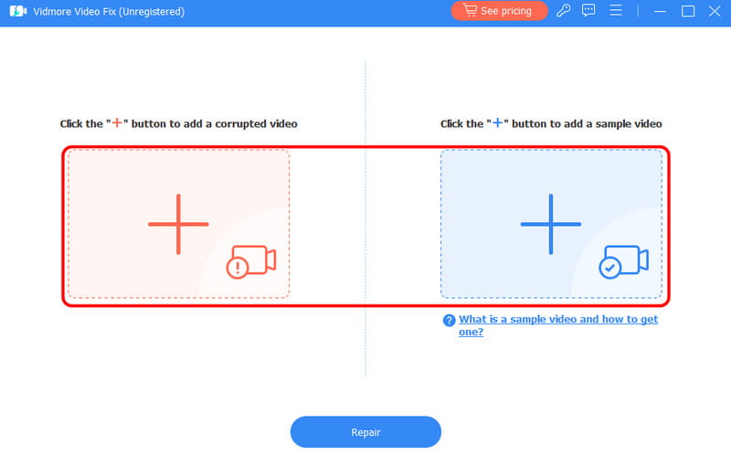 Vidmore で「Red Blue Plus」動画を追加する