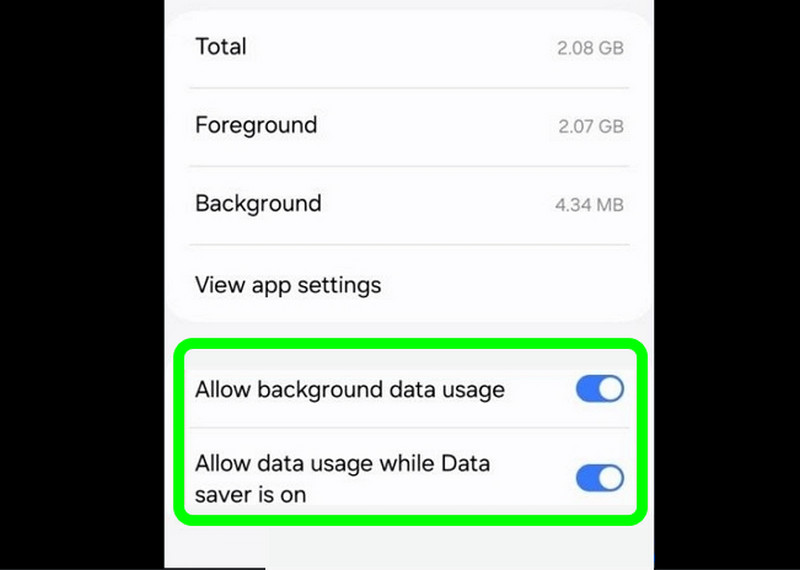 データ使用を許可する