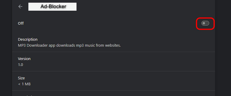 ブラウザ拡張機能を無効にする