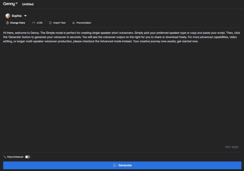 Genny ナレーションジェネレーター