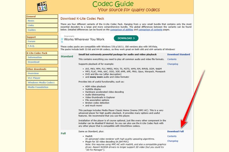 不足しているコーデックをインストールする