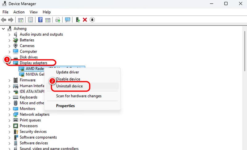 デバイスドライバーを再インストールする