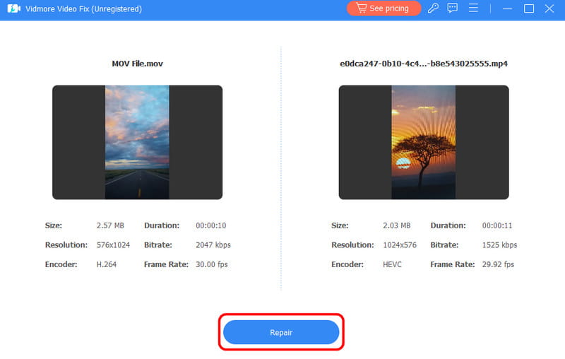 Vidmoreでカクつく動画を修復する