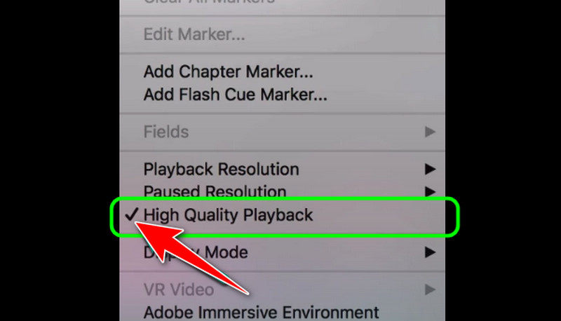 高品質再生をオフにする