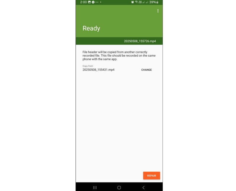 ビデオ修復機能