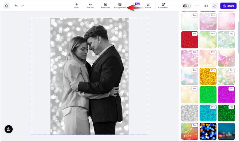 削除した背景を変更