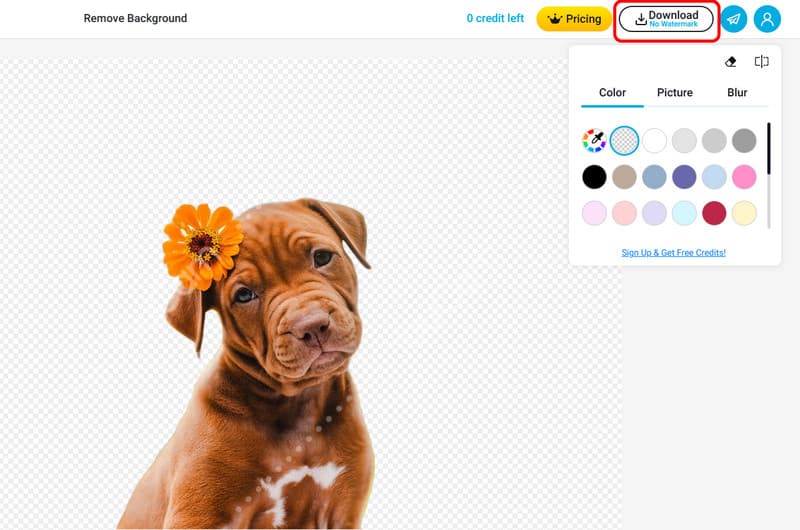 上のダウンロードボタン