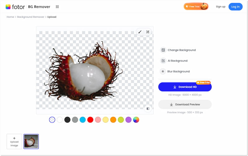 Fotor 無料背景リムーバー
