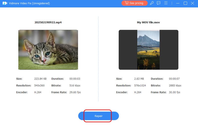 動画を修復 – Vidmore