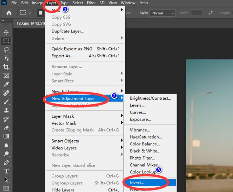 反転レイヤーを追加