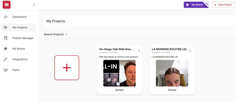 Getmunch インターフェース