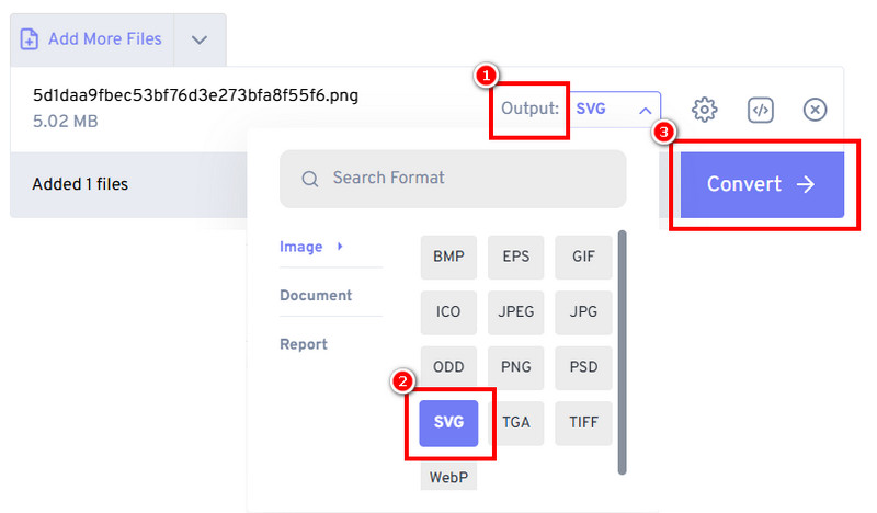 コンバーター PNG から SVG FreeConvert