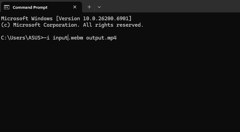 FFmpegでWebMをMP4に変換