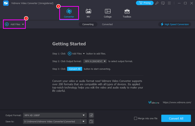 Converter Add Files Vidmore（コンバーター Add Files Vidmore）