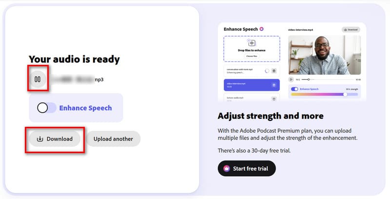 音声をダウンロード