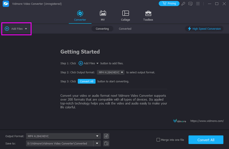 ファイルを追加 Vidmore