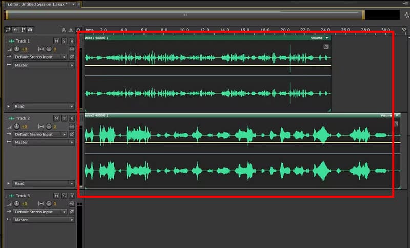 音声ファイルを結合する（Adobe）