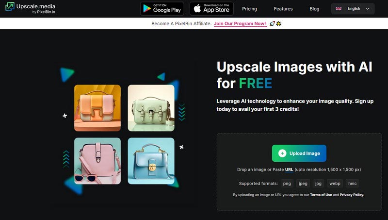 Upscale Media AI Image Upscaler