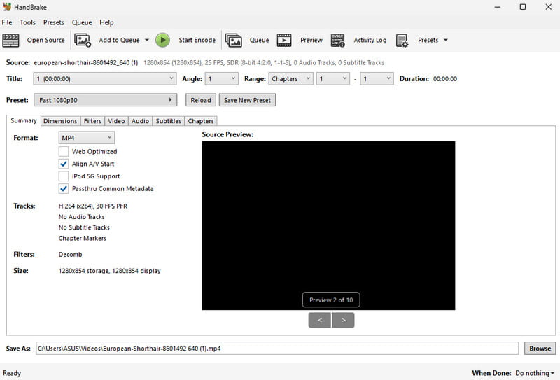 HandBrake 動画圧縮ソフト