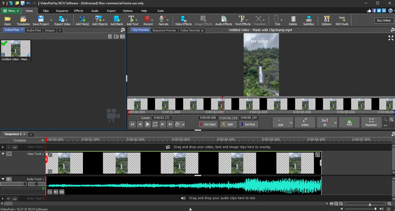 VideoPad 動画編集ソフト