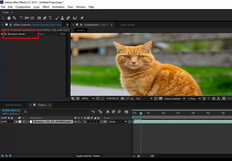 Effects Preset Remove Grain After Effects（エフェクト＆プリセット ＞ Remove Grain ／ After Effects）