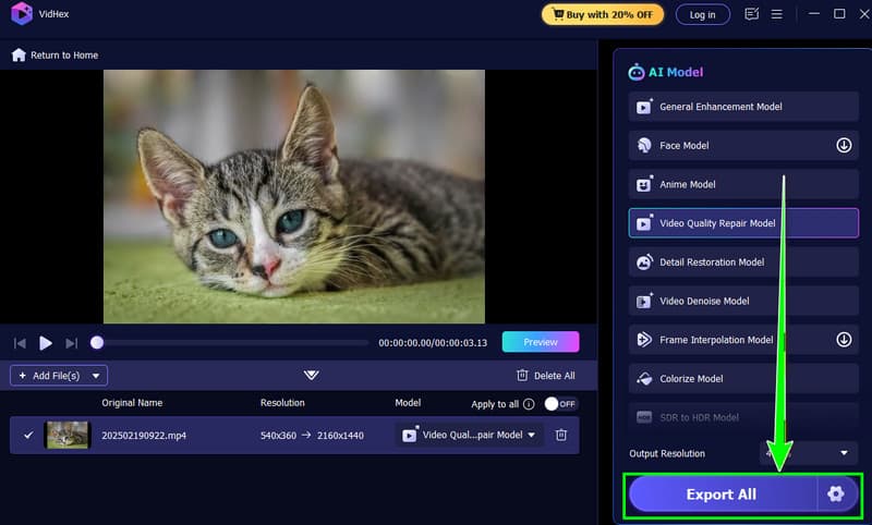 動画を書き出す Vidmore