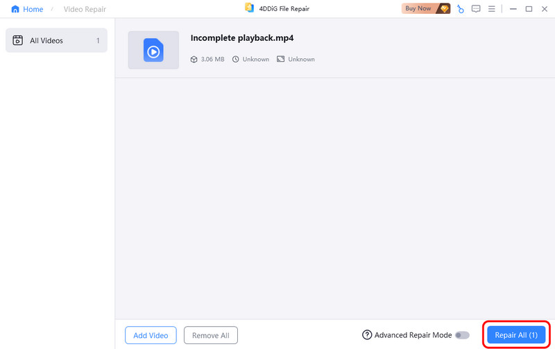 修復ボタン 4DDiG