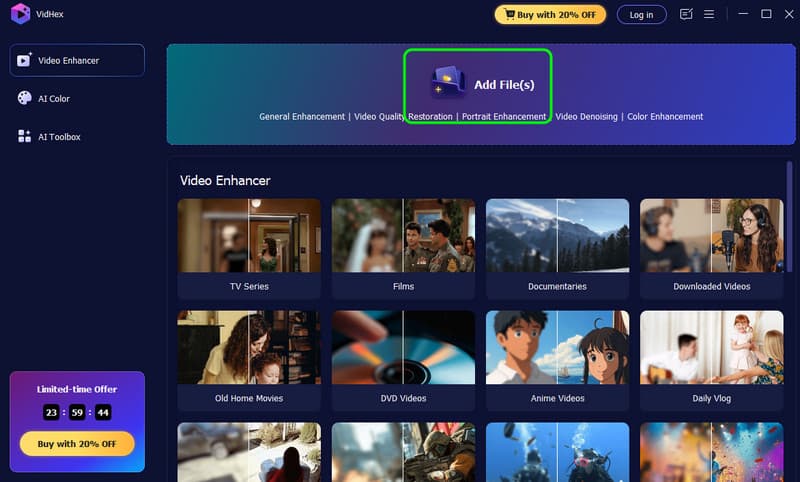 ファイルを追加 動画を追加 Vidmore