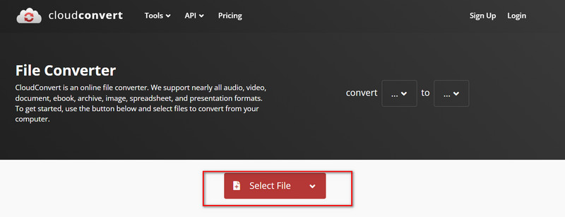 Cloudconvert を選択