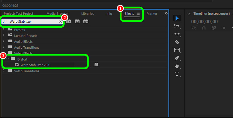 Effects Warp Stabilizer Premiere