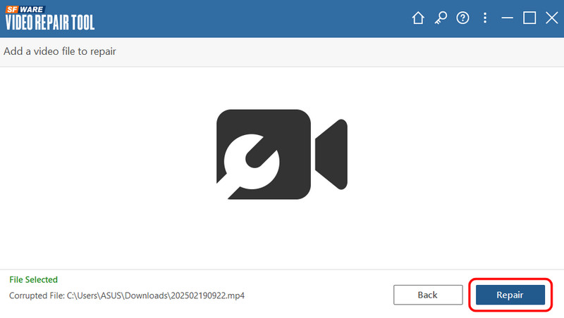 Sfware「修復」ボタン