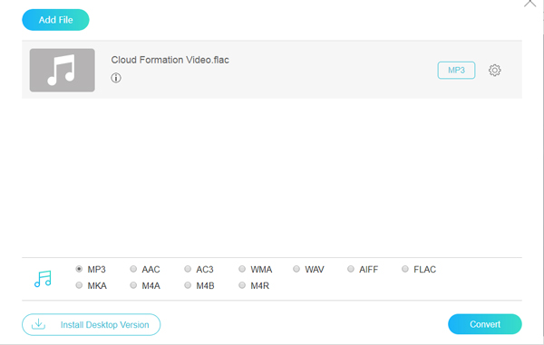 FLAC音声をインポート