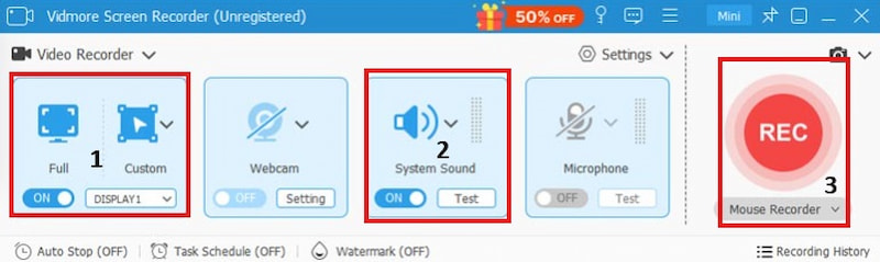 音声付き Vidmore 画面録画