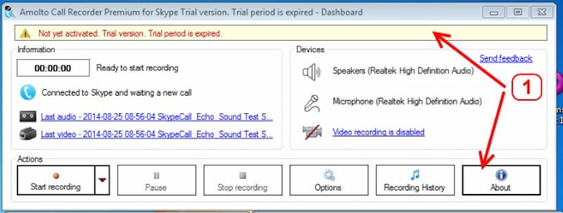 Amolto Call Recorder Skype通話レコーダー