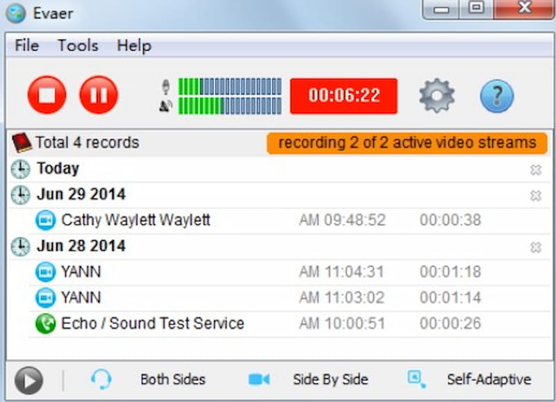 Evaer Skype Recorder Skype通話レコーダー
