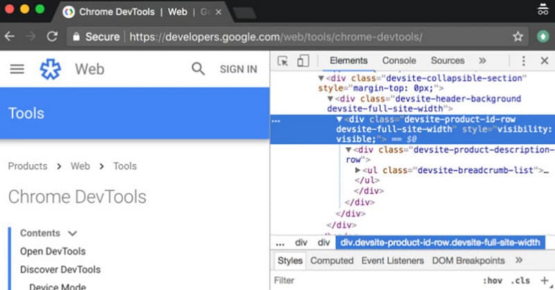 Google Chromeの要素検証ツールでスクリーンショットを撮る
