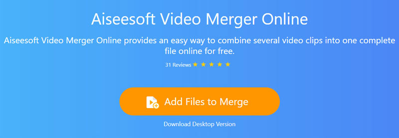 Aiseesoft 無料オンライン動画結合ツール
