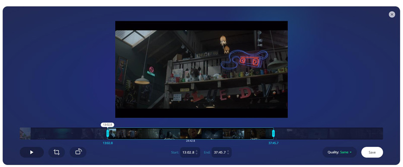 オンラインで動画をカット