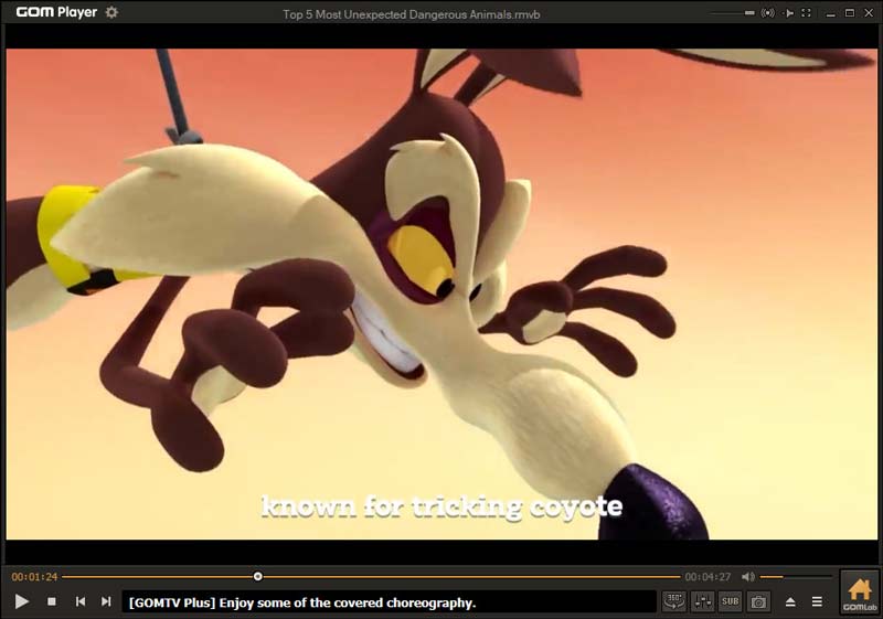 GOM PlayerでRMVBファイルを再生