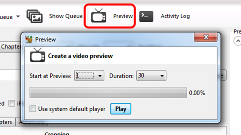 HandBrake のプレビュー