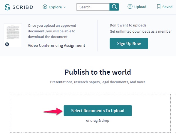 Scribdからドキュメントをダウンロードする方法