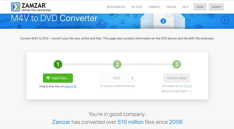 M4V をオンラインで DVD に変換