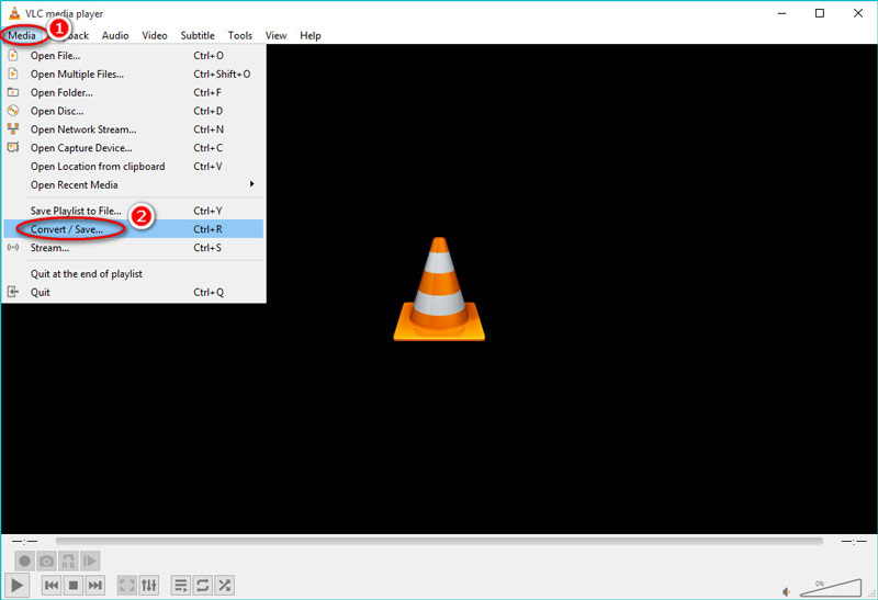 キャプチャーデバイスを開く（VLC）