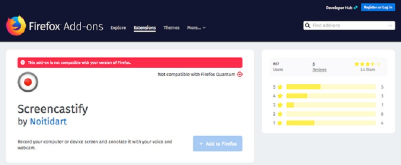 Screencastify Firefox版