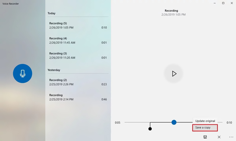 録音した音声をトリミング