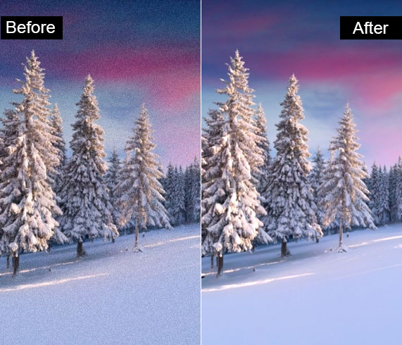 ビデオノイズを除去